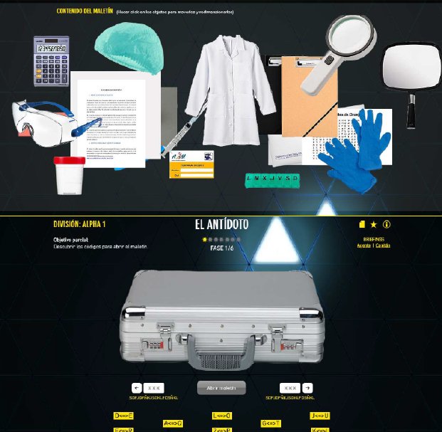 Escape room digital corporativo con maletín