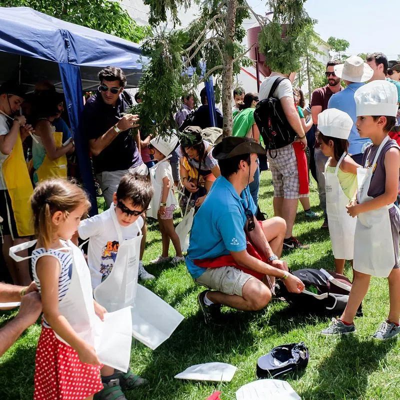 Participantes colaborando de Family Day para empresas en Madrid