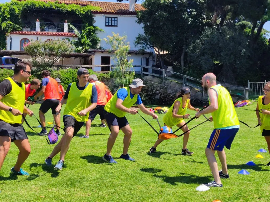 Momento de la experiencia de Olimpiadas para empresas en Madrid