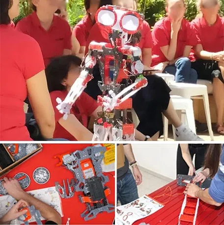 Equipo durante la actividad de Robot Factory Challenge en Madrid